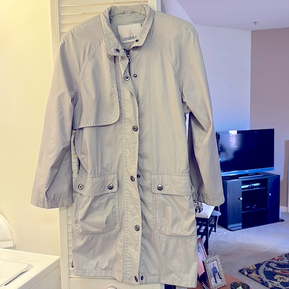 London Fog beige all weather jacket, size S